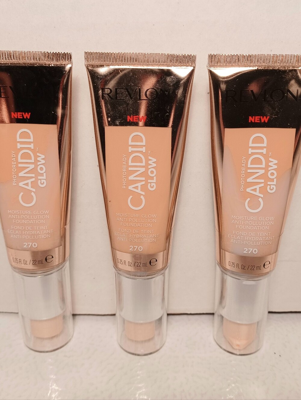 (3) Revlon Photoready Candid Glow Foundation, Natural Beige #270 - NEW!